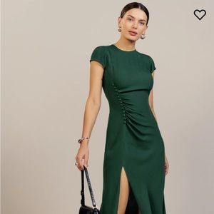 Reformation Frasier dress in Forest (Size 6)